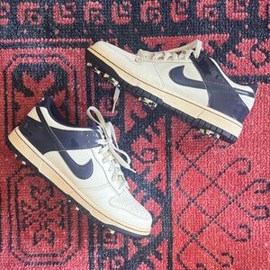 2012 Navy/white Nike Dunk NG Golf sneaker patent leather shoes